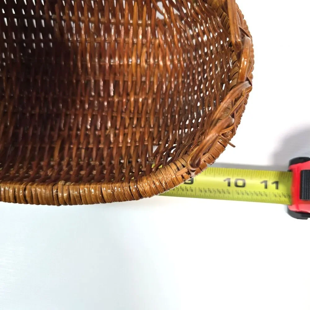 Vintage Wicker Duck Basket Handwoven Chinese Handicraft Farmhouse Cottage Decor